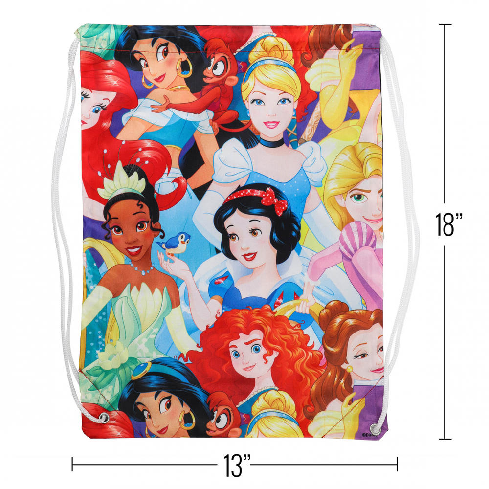 Legacy Licensing Partners Disney Princess Girls 18 Inch Cinch Bag Kids Travel Backpack Drawstring Tote