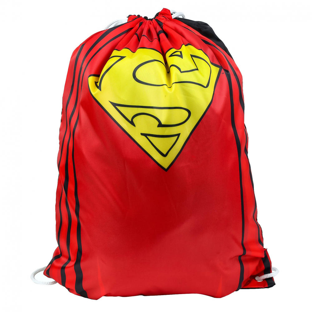 Legacy Licensing Partners DC Comics Superman Cape Kids 18 Inch Cinch Bag Travel Backpack Drawstring Tote