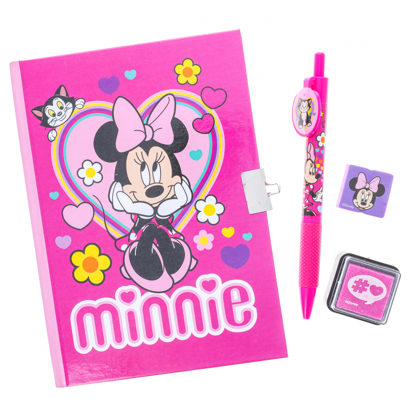 Disney Minnie Mouse 8pc Diary with Lock Stationery Set Girls Ages 3 and Up