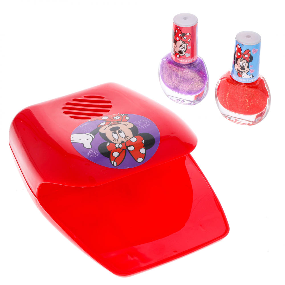 Disney Minnie Mouse 4pc Nail Art Set Nail Dryer Stickers Polish Girls Ages 3 and Up