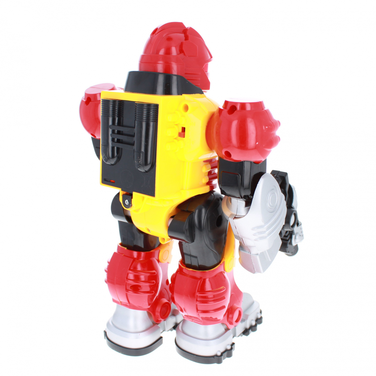 Kidplokio Red Robot Toy with Superhero Cinch Bag Backpack Bundle Boys 3 and Up