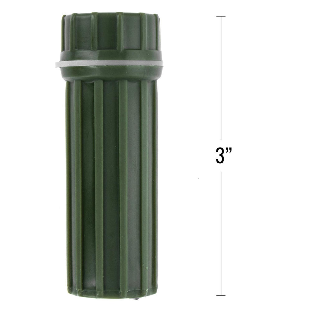 ASR Outdoor Waterproof 3 in 1 Match Stick Storage Container Fire Starter Mirror Green