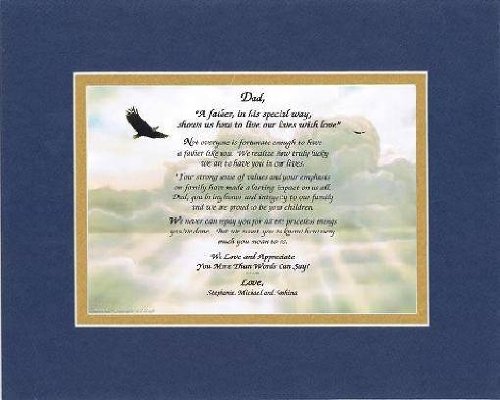 Poems For Fathers Personalized Touching And Heartfelt Poem For Father We Love You More Than The Words Can Say Poem On 11 X 14 Inches Doubl
