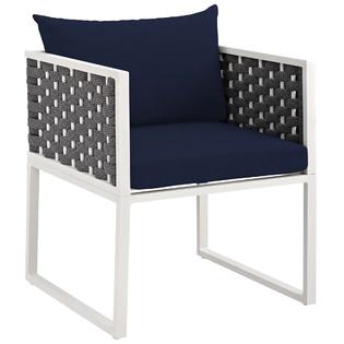 Eei 3186 Whi Nav Set Vv Ere Stance 9 Piece Outdoor Patio Aluminum Dining White Navy Outdoor Patio Aluminum Dining Set, Rossville Outdoor 9 Piece Dining Set