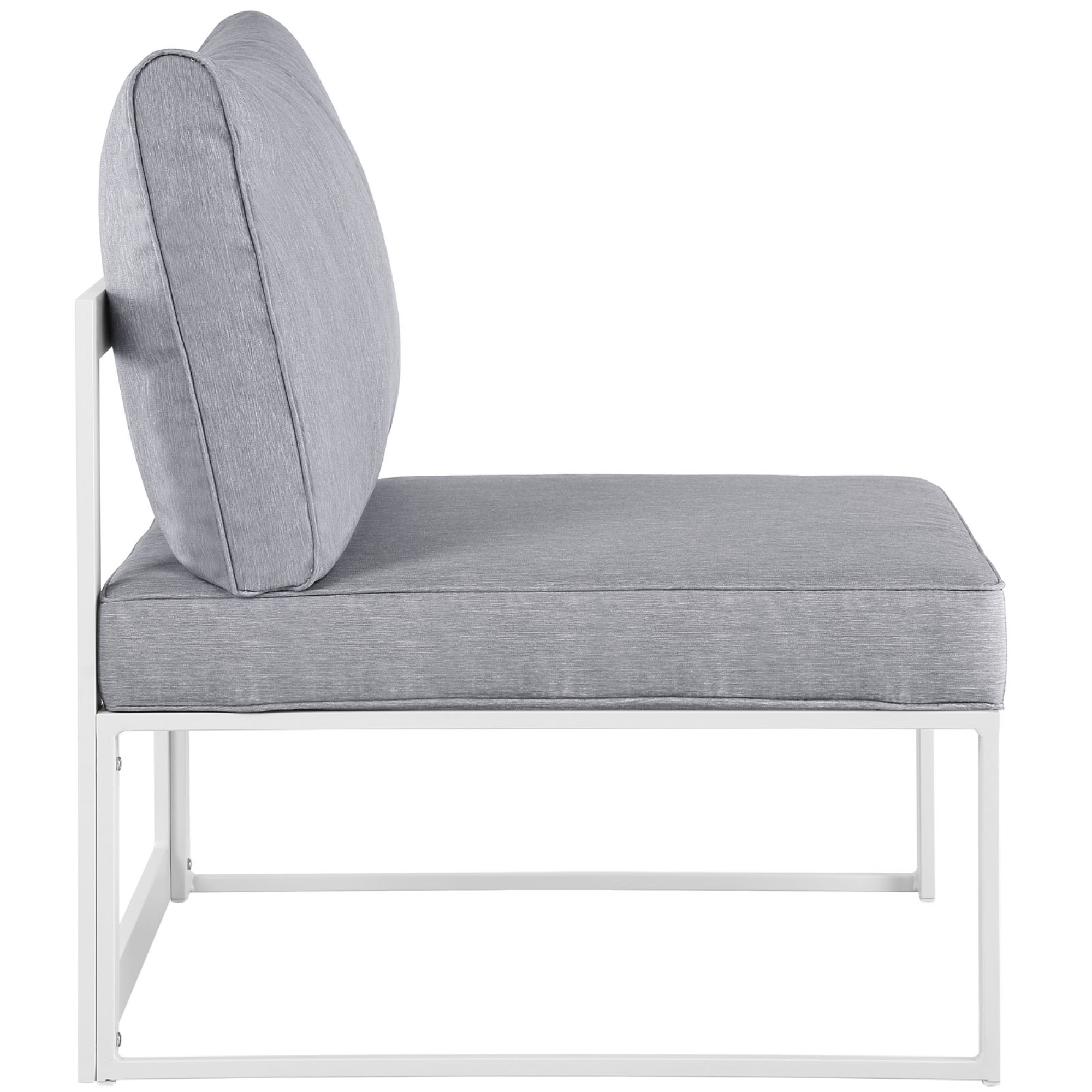 Ergode Fortuna 8 Piece Outdoor Patio Sectional Sofa Set - White Gray