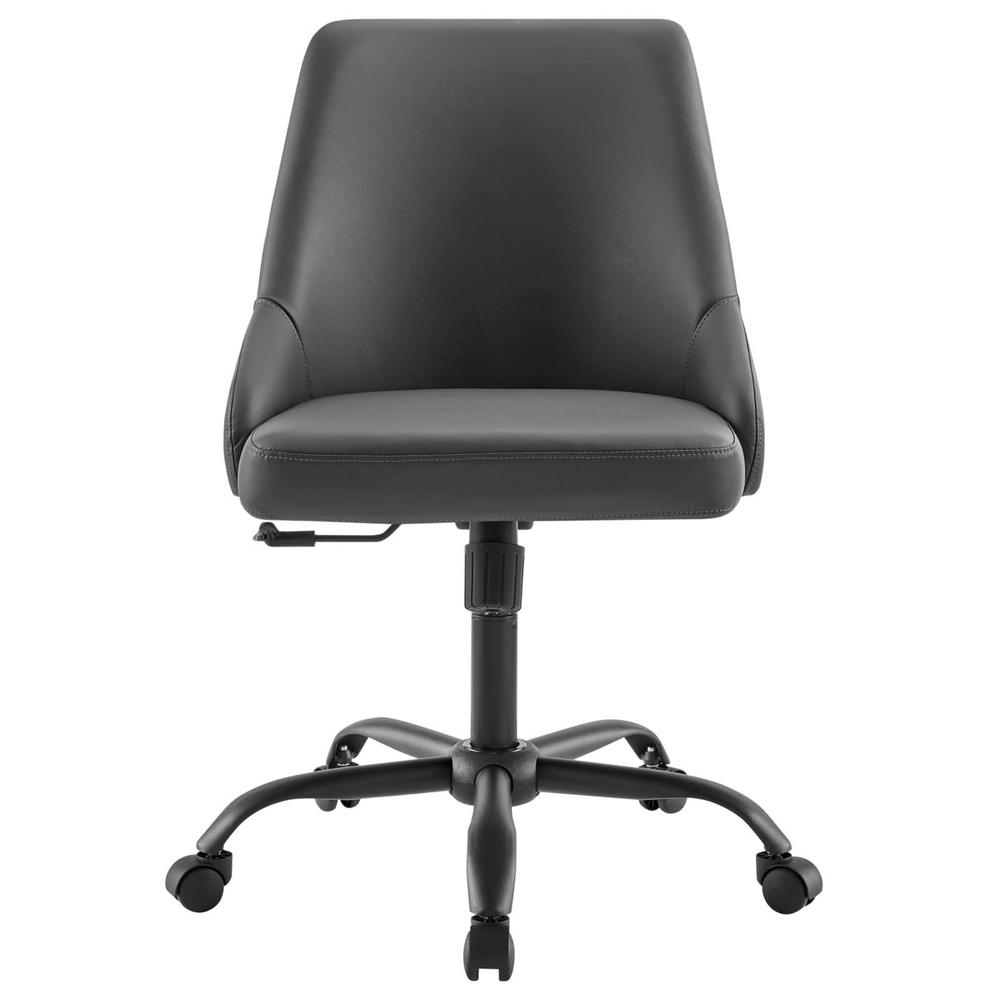 Ergode Designate Swivel Vegan Leather Office Chair - Black Gray