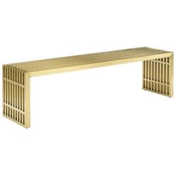 Ergode Gridiron Large Stainless Steel Bench - Gold