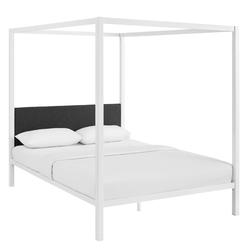 Ergode Raina Queen Canopy Bed Frame - White Gray