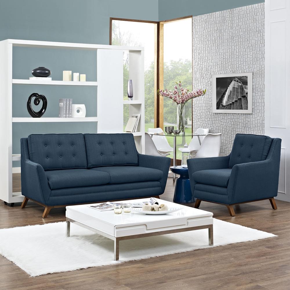 Ergode Beguile Living Room Set Upholstered Fabric Set of 2 - Azure