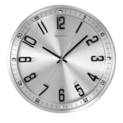 Bulova C4646 Silhouette Wall Clock, Silver