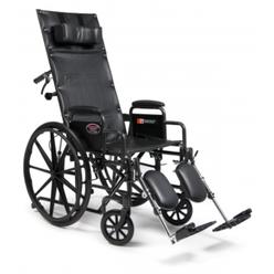 GF Health Products 3K010230 16 x 17 in. Advantage Recliner Desk Arm Wheelchair with Elevating Legrest&#44; Black