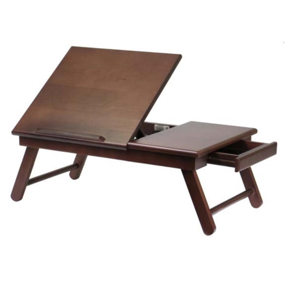 Ergode Alden Lap Desk, Flip Top with Drawer, Foldable Legs