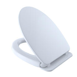 Toto SoftClose Non Slamming, Slow Close Elongated Toilet Seat and Lid, Cotton White (SS124#01)