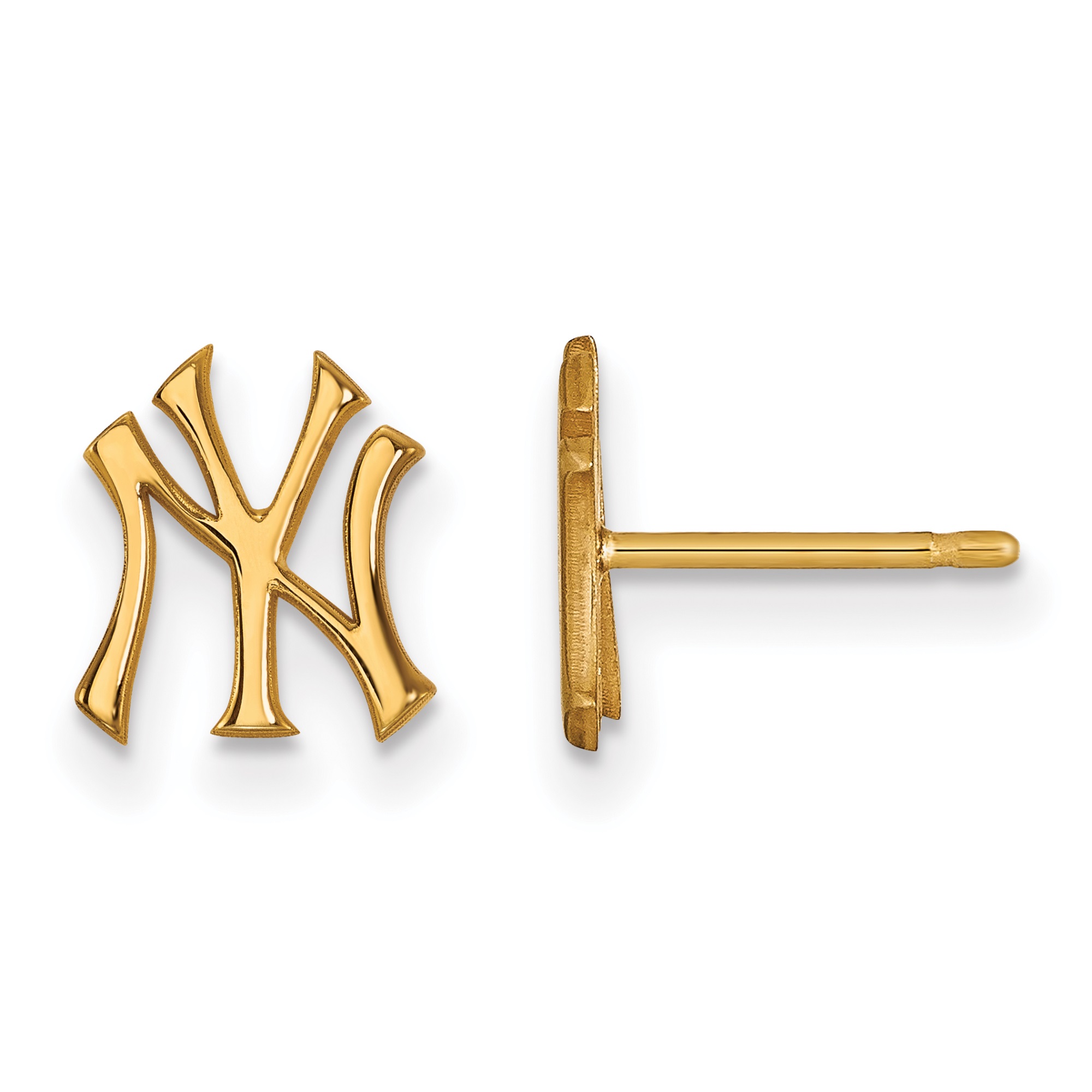 LogoArt LLC SS Gold-plated MLB LogoArt New York Yankees Extra Small Post Earrings