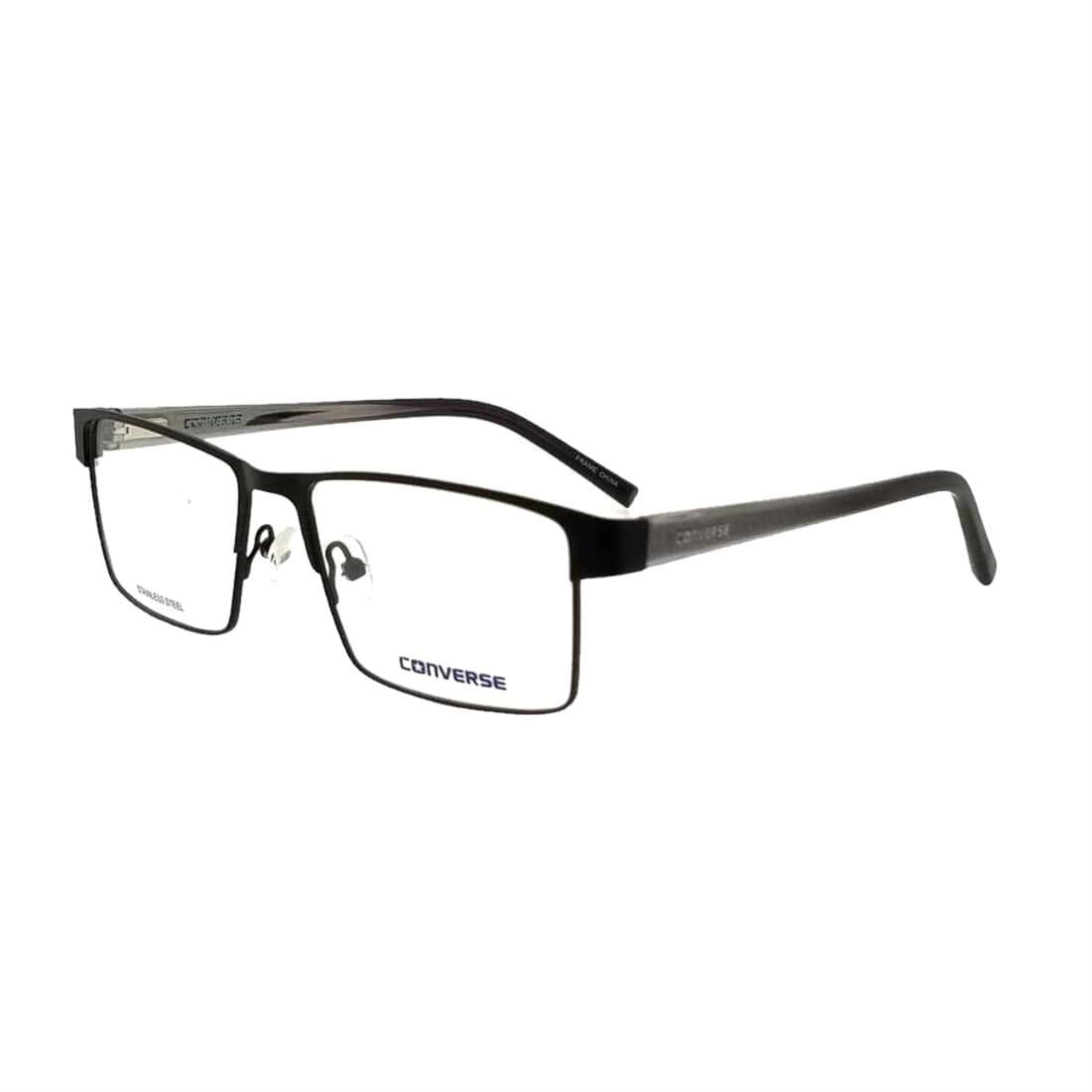 Converse A224 Black Square Men's Metal Eyeglasses