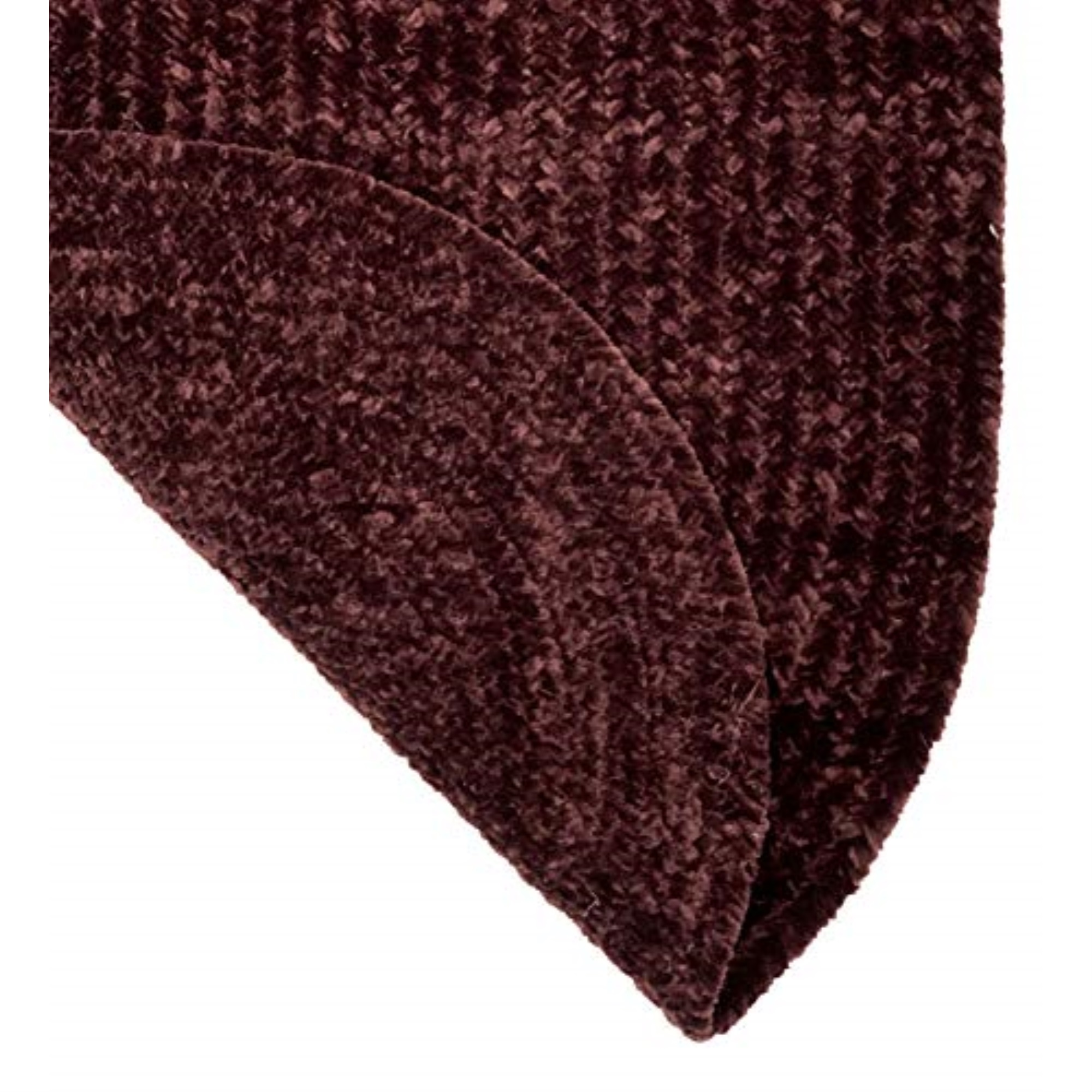 Better Trends Chenille Solid Collection 96" Round in Burgundy