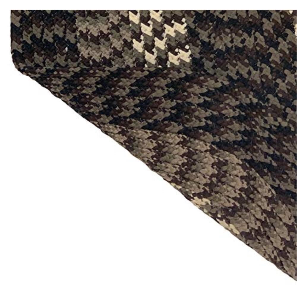 Better Trends Alpine Collection 48" x 72" Oval in Chocolate Stripe
