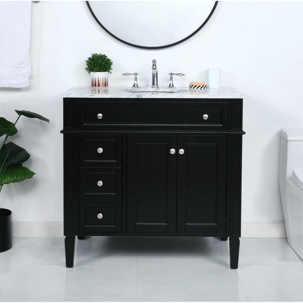 Elegant Decor 36 inch single bathroom vanity in Black