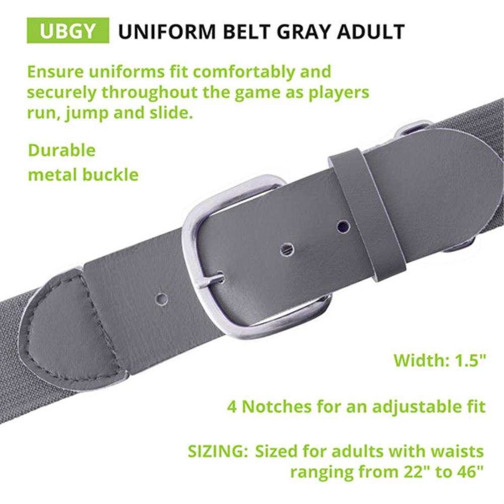 Champion Sports Uniform Belt Gray Adult