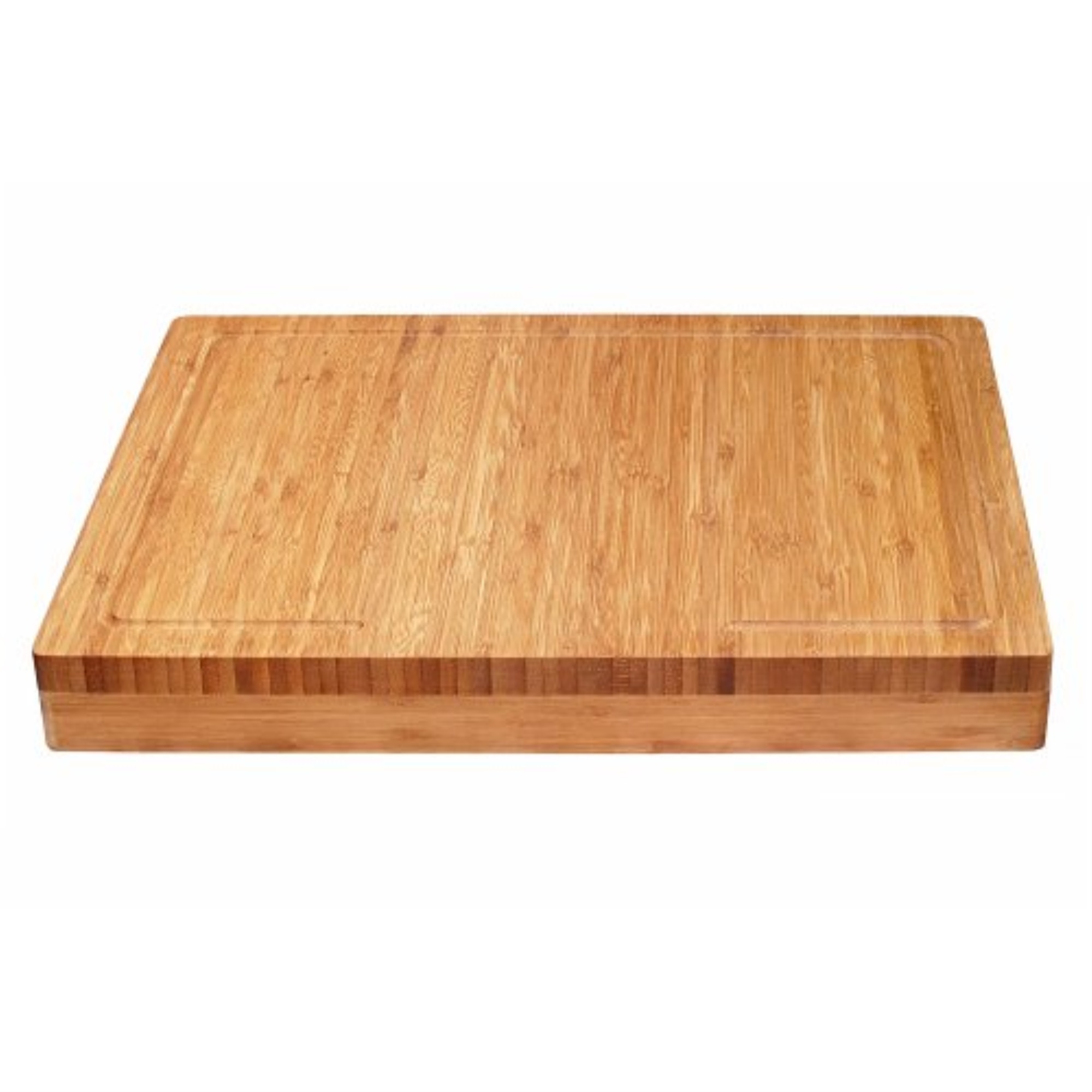 Lipper International Bamboo Wood Over-the-Counter-Edge Kitchen Cutting and Serving Board, 17-5/8" x 13-7/8" x 2"