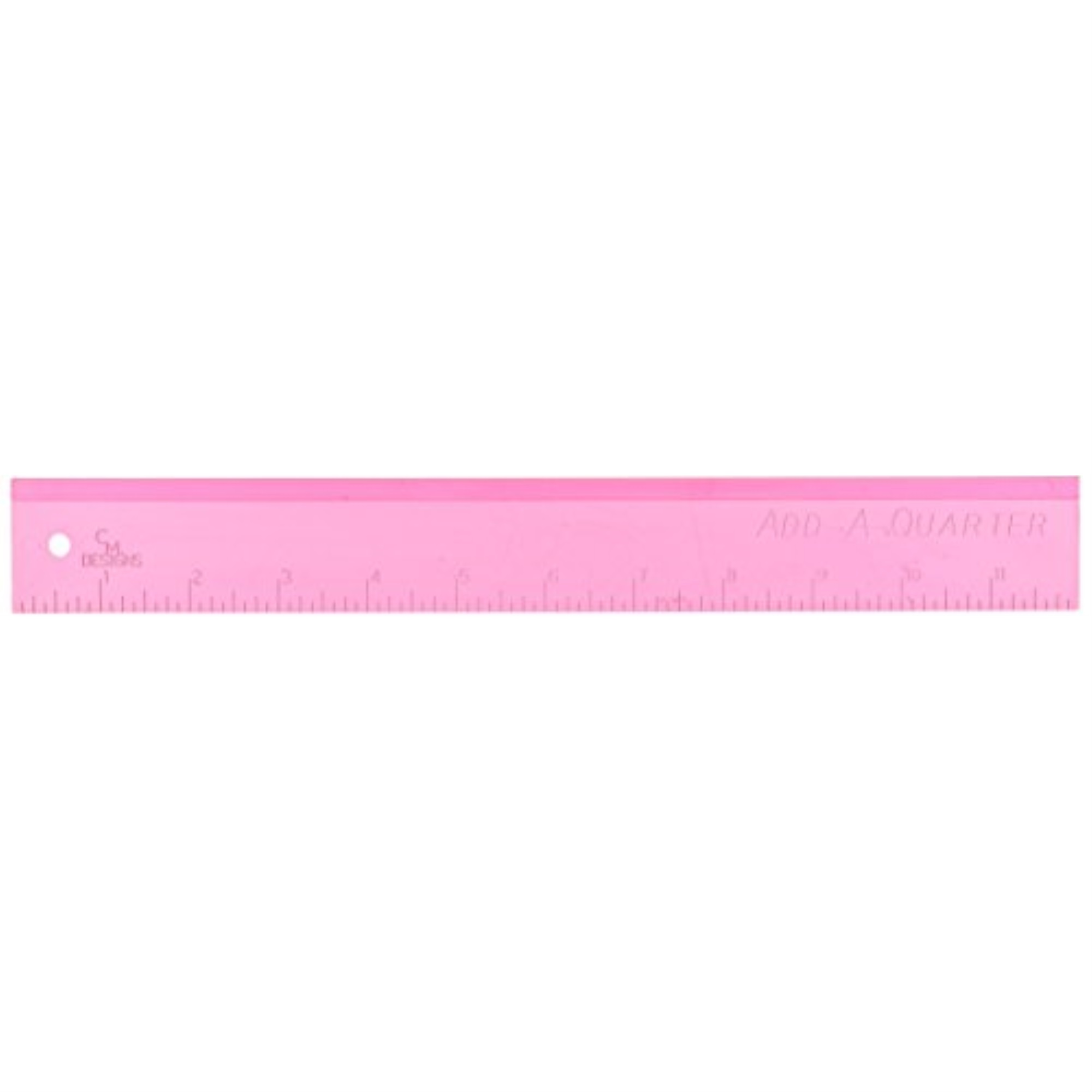 CM Designs Ruler 12" Add-A-Quarter Pink CMDsnsRuler12AddAQuarterPink