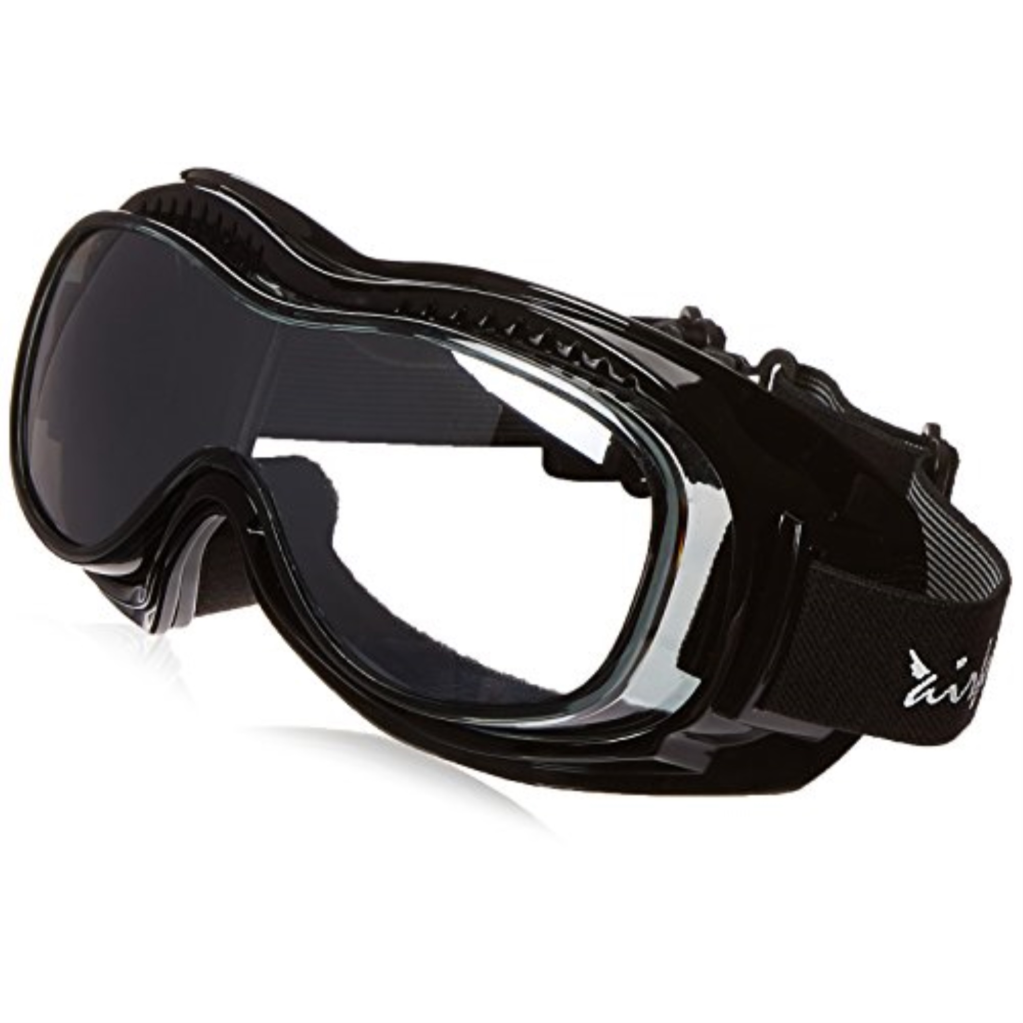 Pacific Coast Feather Pacific Coast Feathe Pacific Coast Airfoil Padded Fit Over Glasses Riding Goggles (Black Frame/Silver Smoke Lens)
