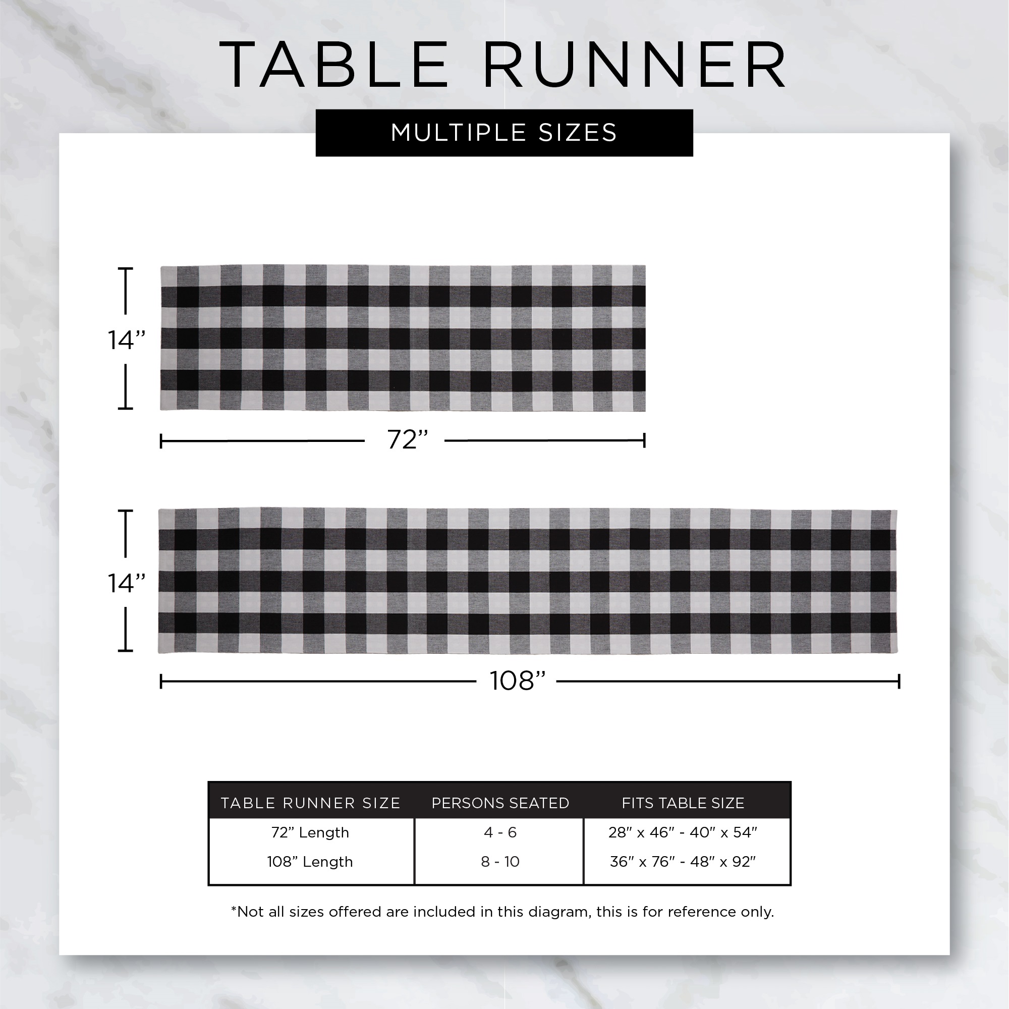Design Imports DII Tidal Stripe Fouta Table Runner 14x72