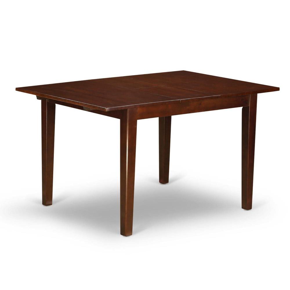 East West Furniture NOCA3-MAH-W 3 Pc Kitchen table set - Kitchen Table with Leaf and 2 Kitchen Dining Chairs