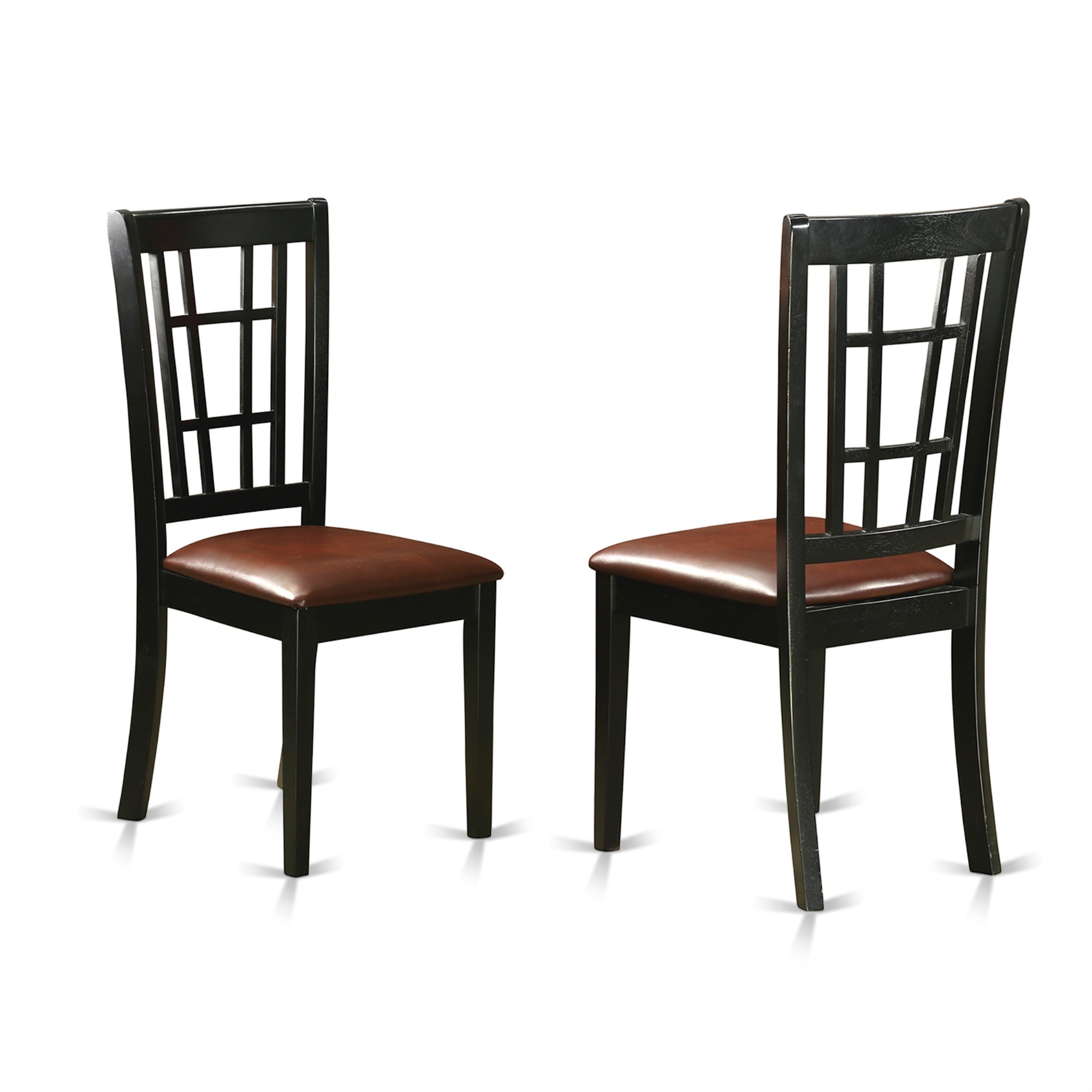 East West Furniture LGNI5-BCH-LC 5 Pc Dining room set with a Dining Table and 4 Dining Chairs in Black and Cherry