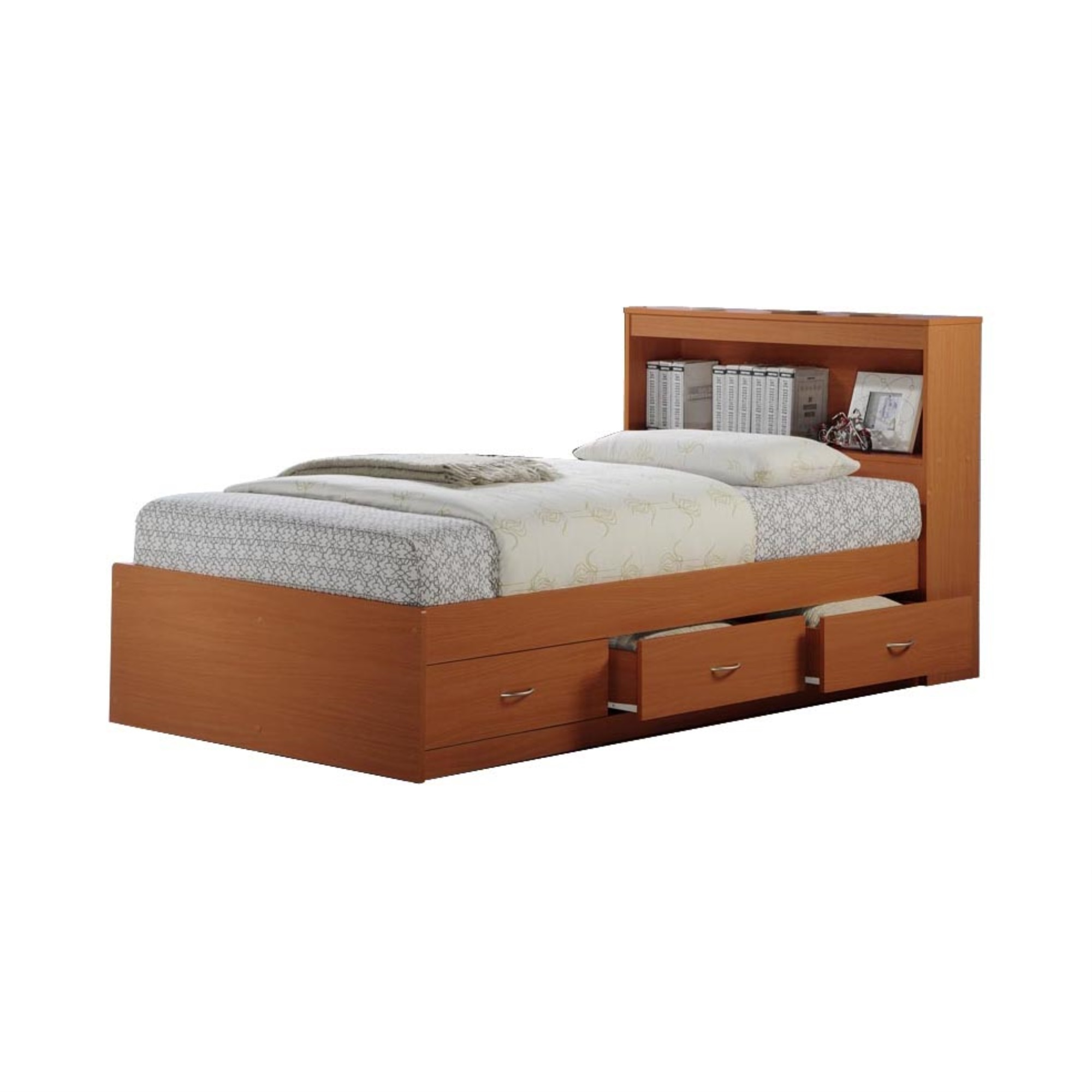 Wildon Home Captain Bed With Trundle, Memomad Bali Storage Platform Bed With Drawers Twin Size Off White
