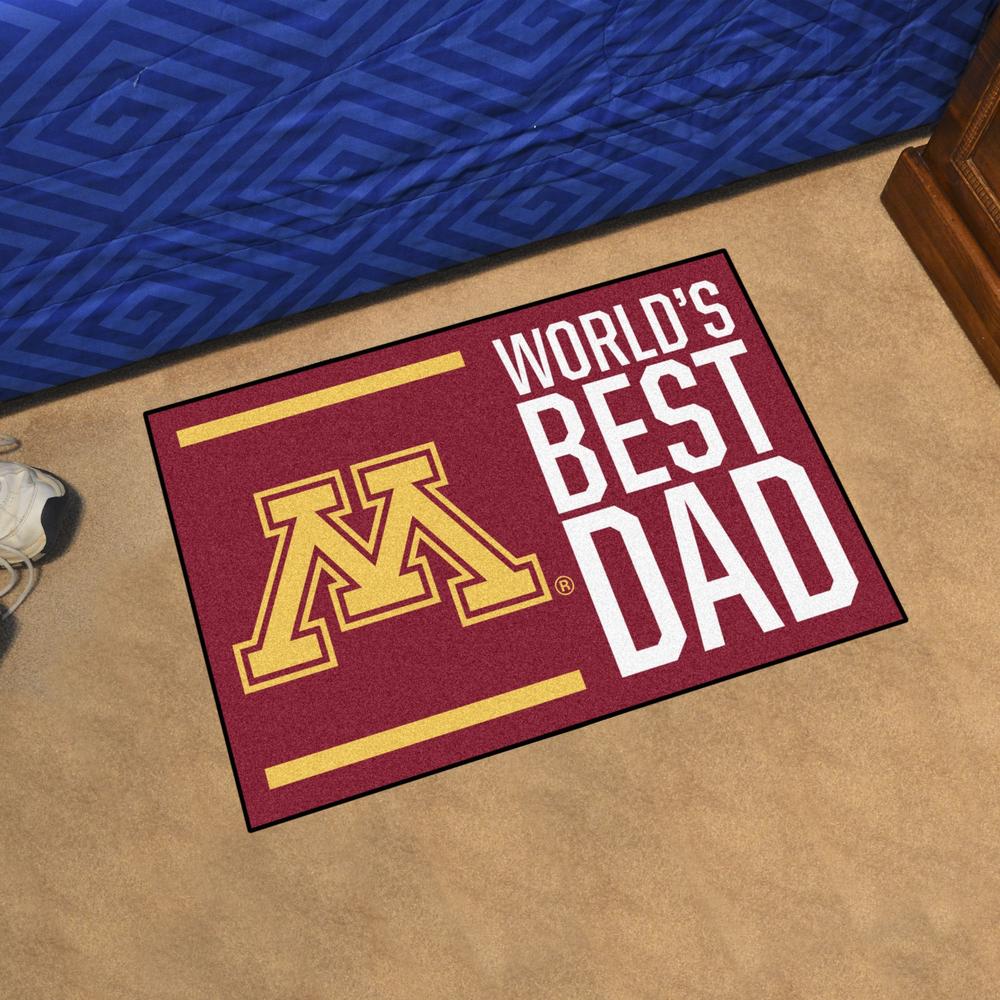 Fanmats, University of Minnesota Starter Mat - World's Best Dad