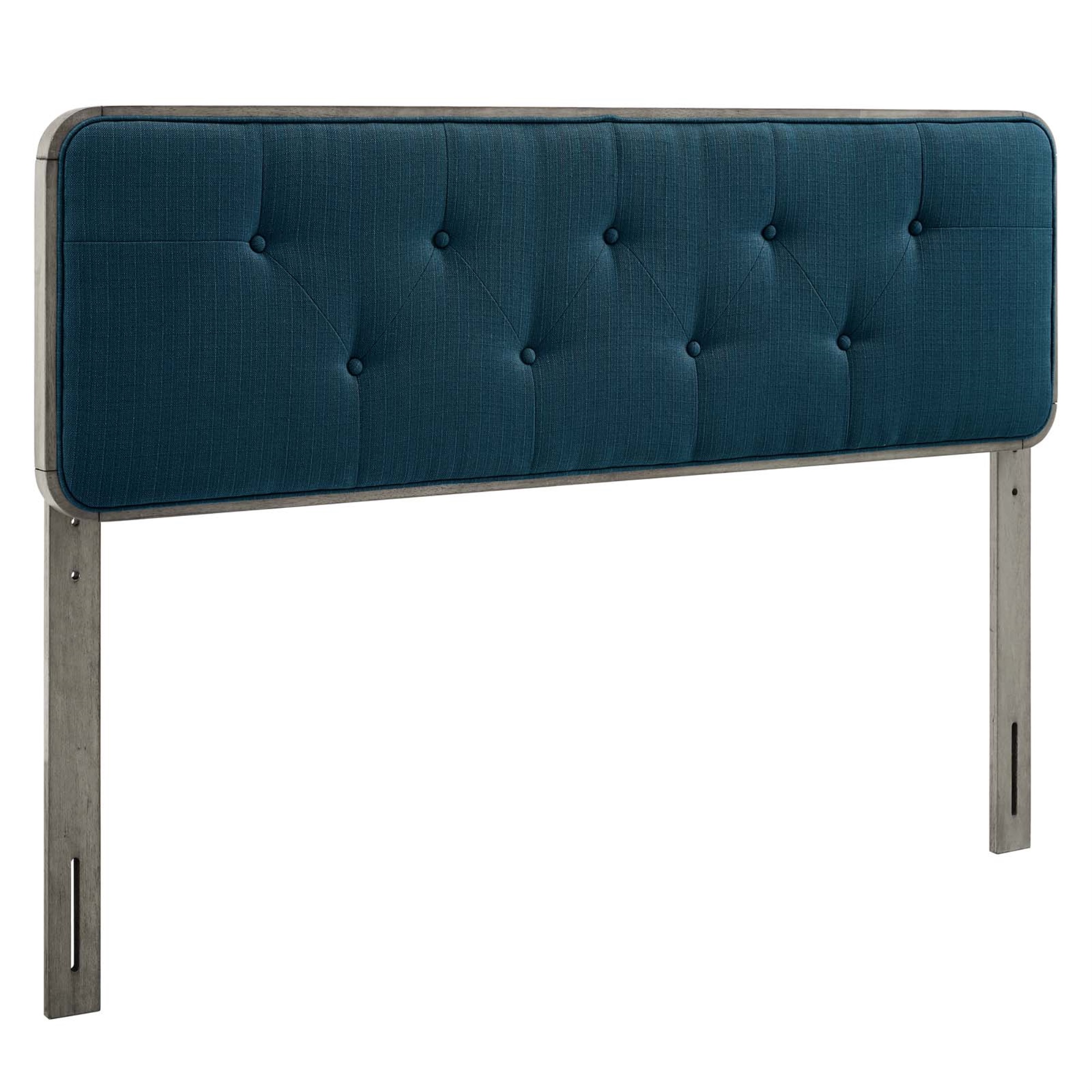 Ergode Collins Tufted Twin Fabric and Wood Headboard - Gray Azure