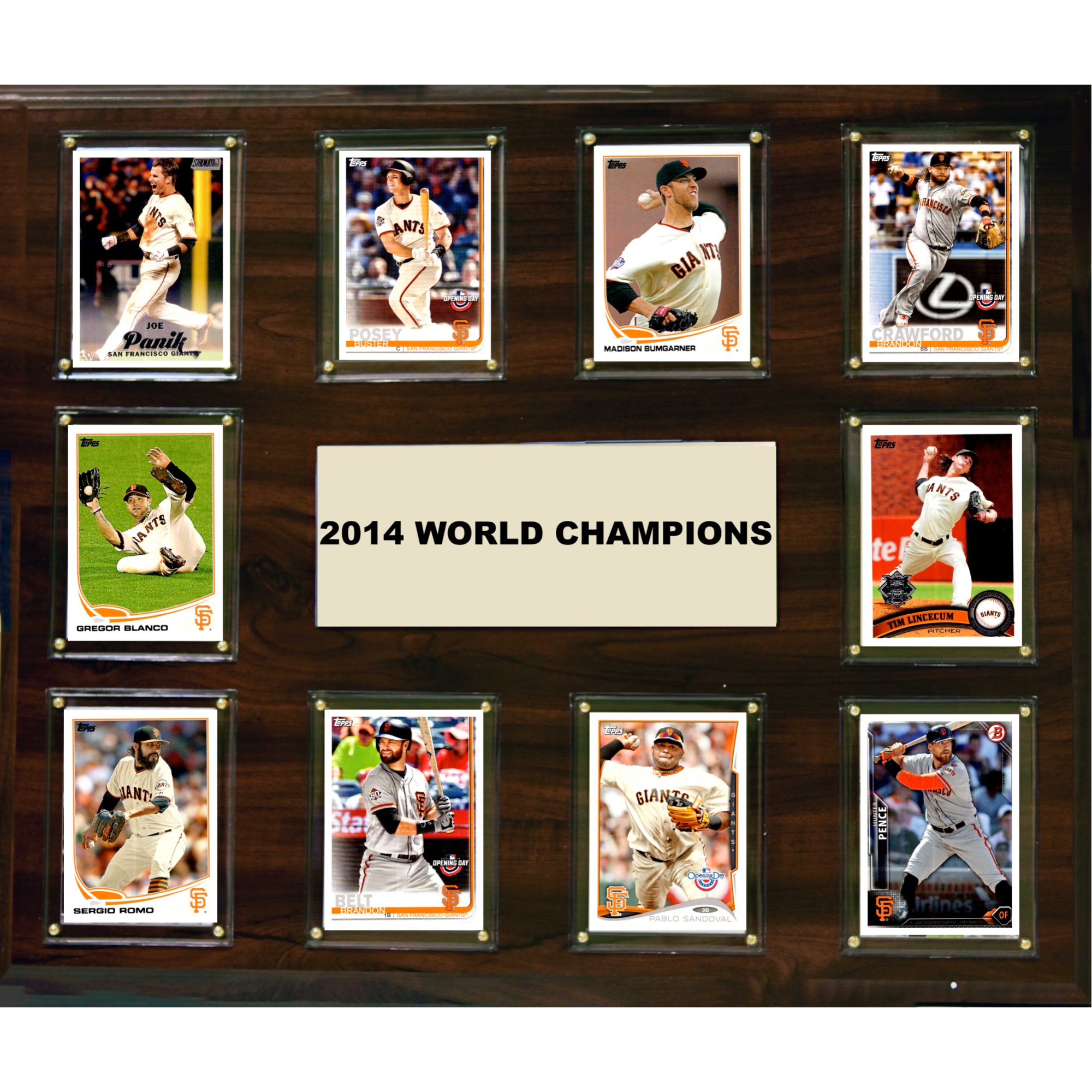 C & I Collectables MLB 15"x18" San Francisco Giants 2014 World Series - 10-Card Plaque