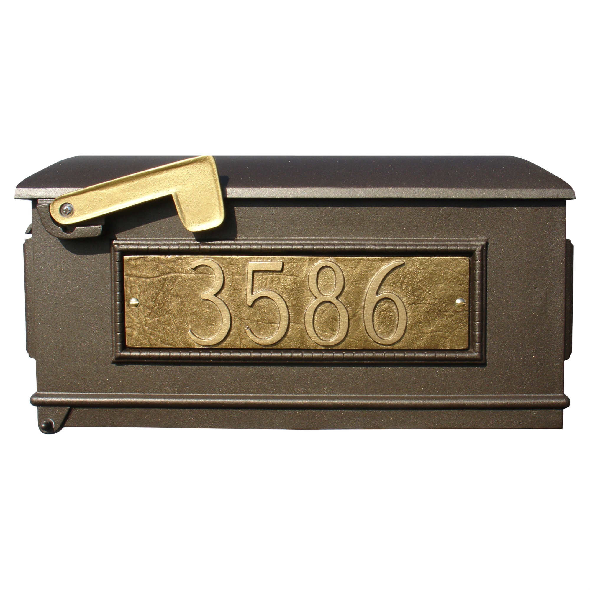 Qualarc Lewiston Mailbox Only With 3 Cast Aluminum Personalized Address Plates
