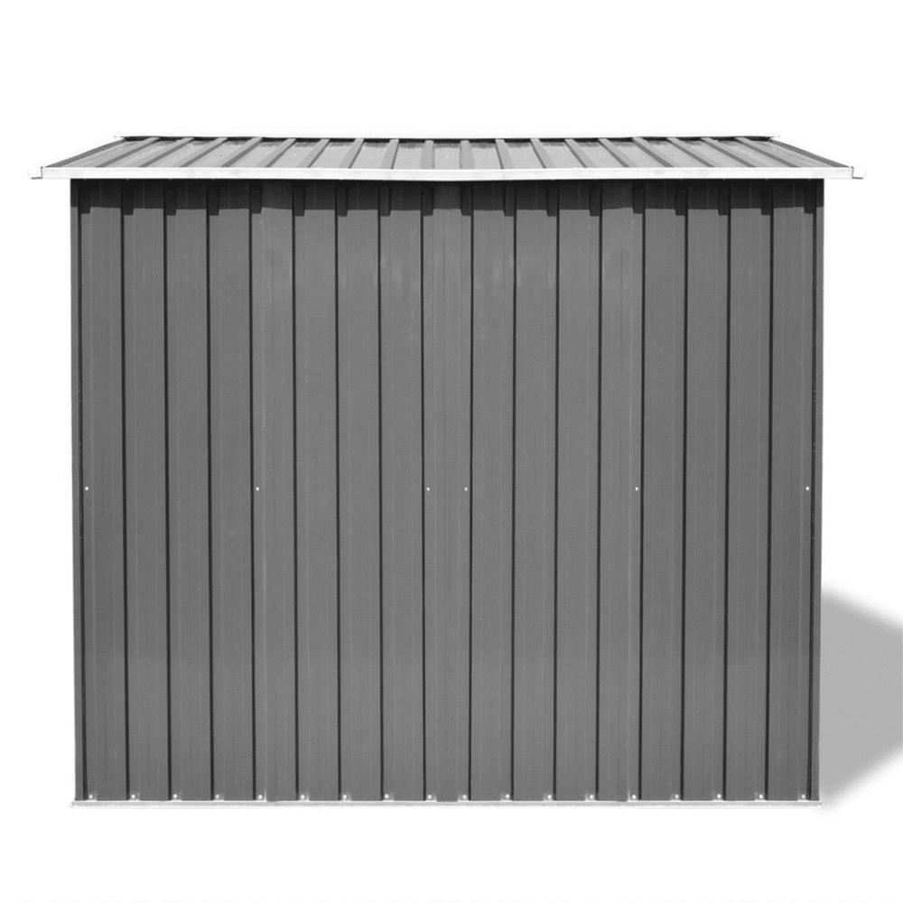 vidaXL Garden Storage Shed Gray Metal 101.2"x80.7"x70.1" Grey