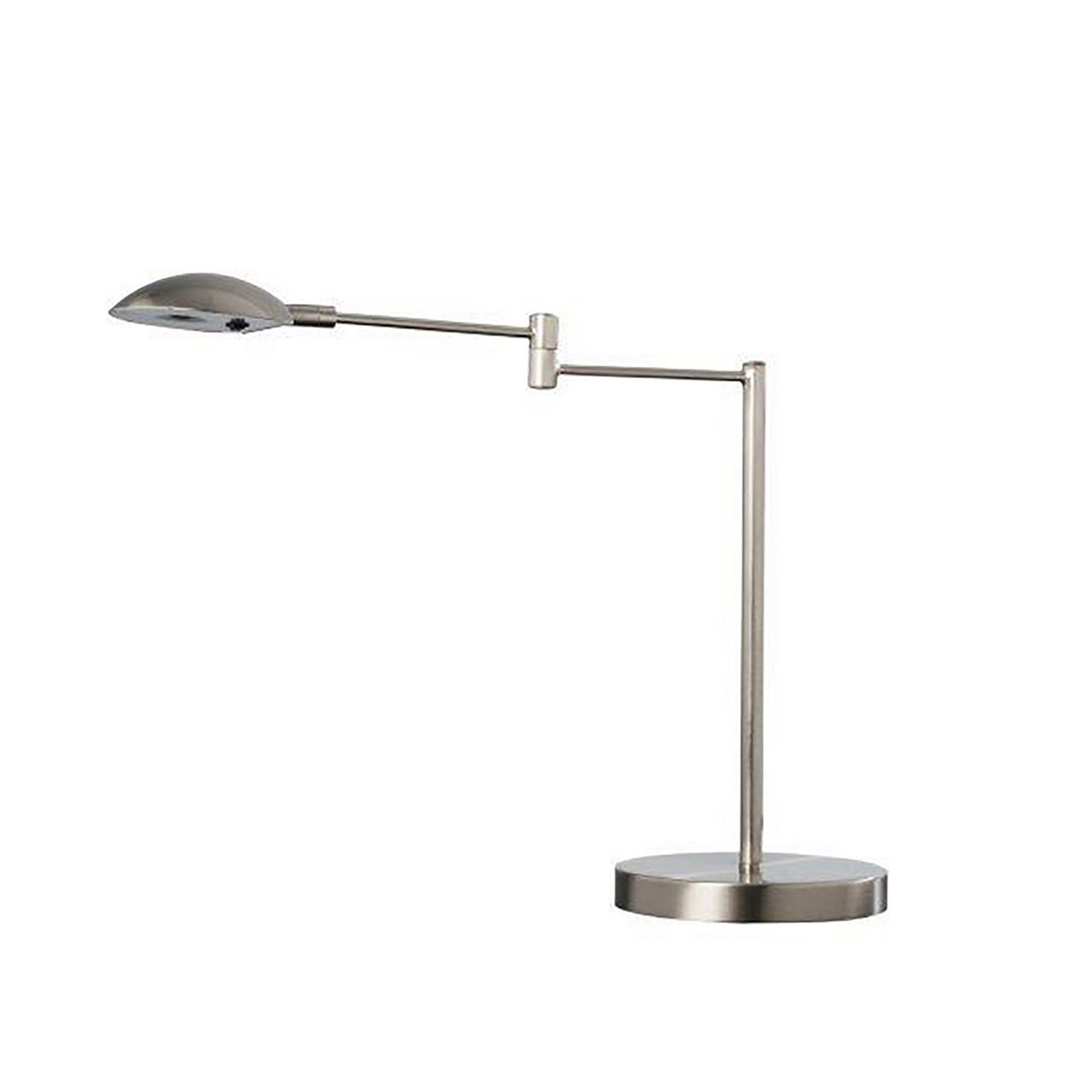 Benjara Benzara BM240388 Desk Lamp with Adjustable Swing Metal Arm, Silver