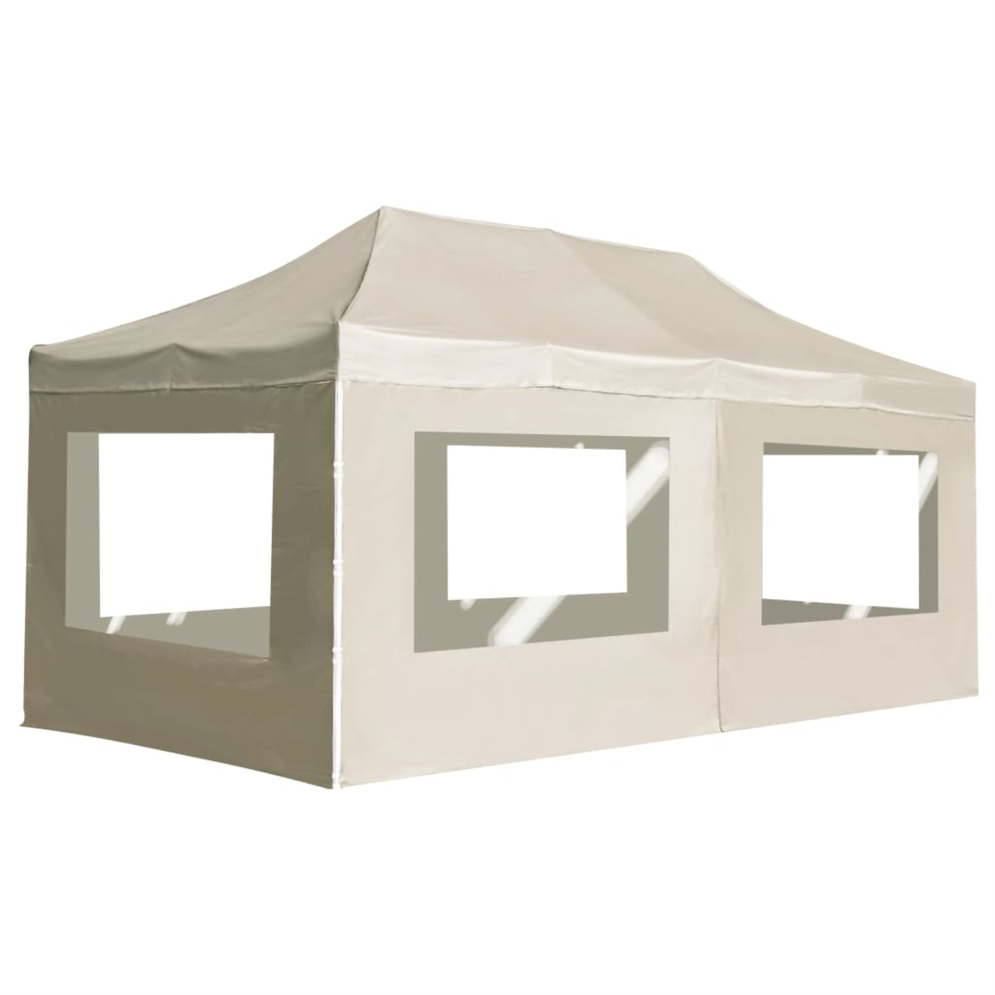 vidaXL Professional Folding Party Tent with Walls Aluminium 236.2"x118.1" Cream