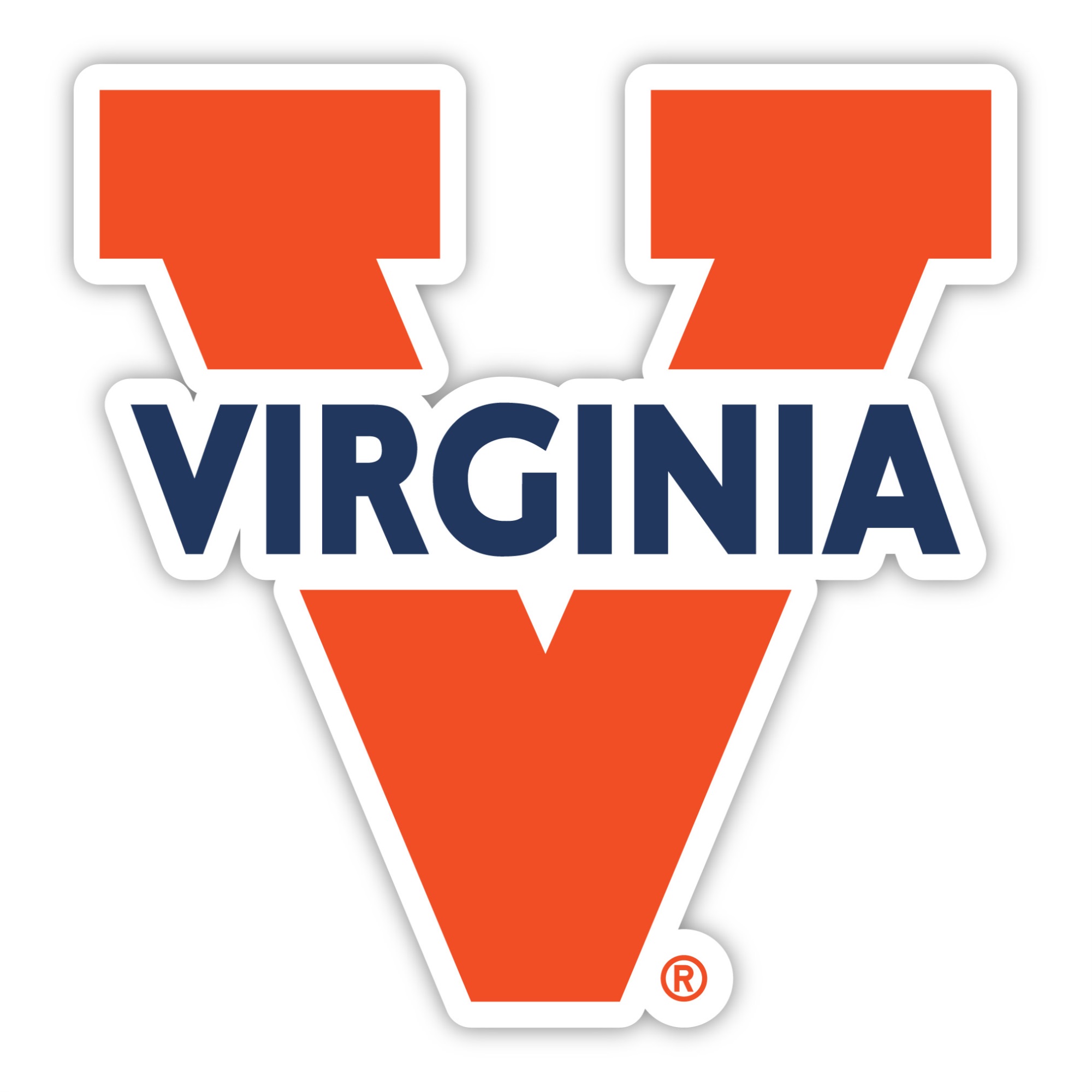 R and R Imports Virginia Cavaliers  4 Inch Vinyl Mascot Decal Sticker 2-Pack