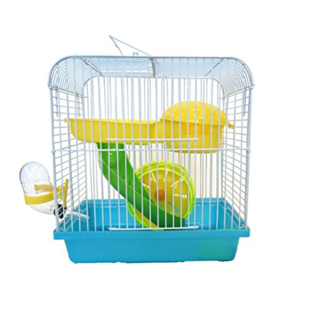 YML GROUP INC H157BL Dwarf Hamster, Mice Cage, with Accessories, Blue