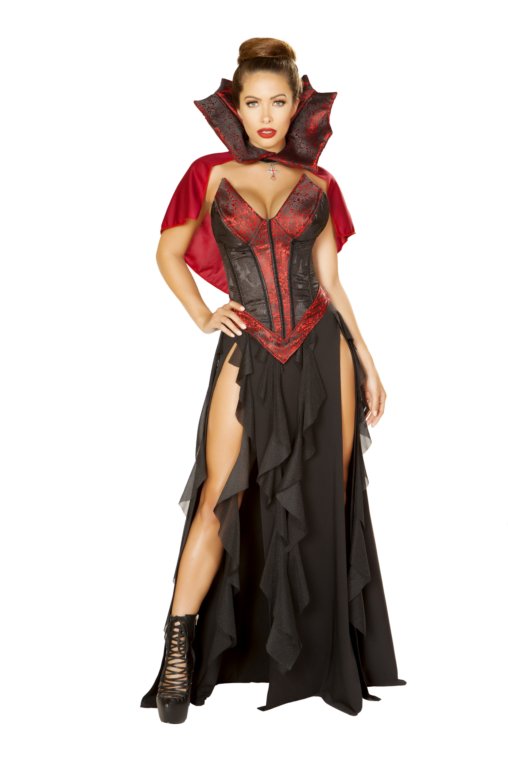 Roma Costume 3pc Blood Lusting Vampire, Red/Black, Large