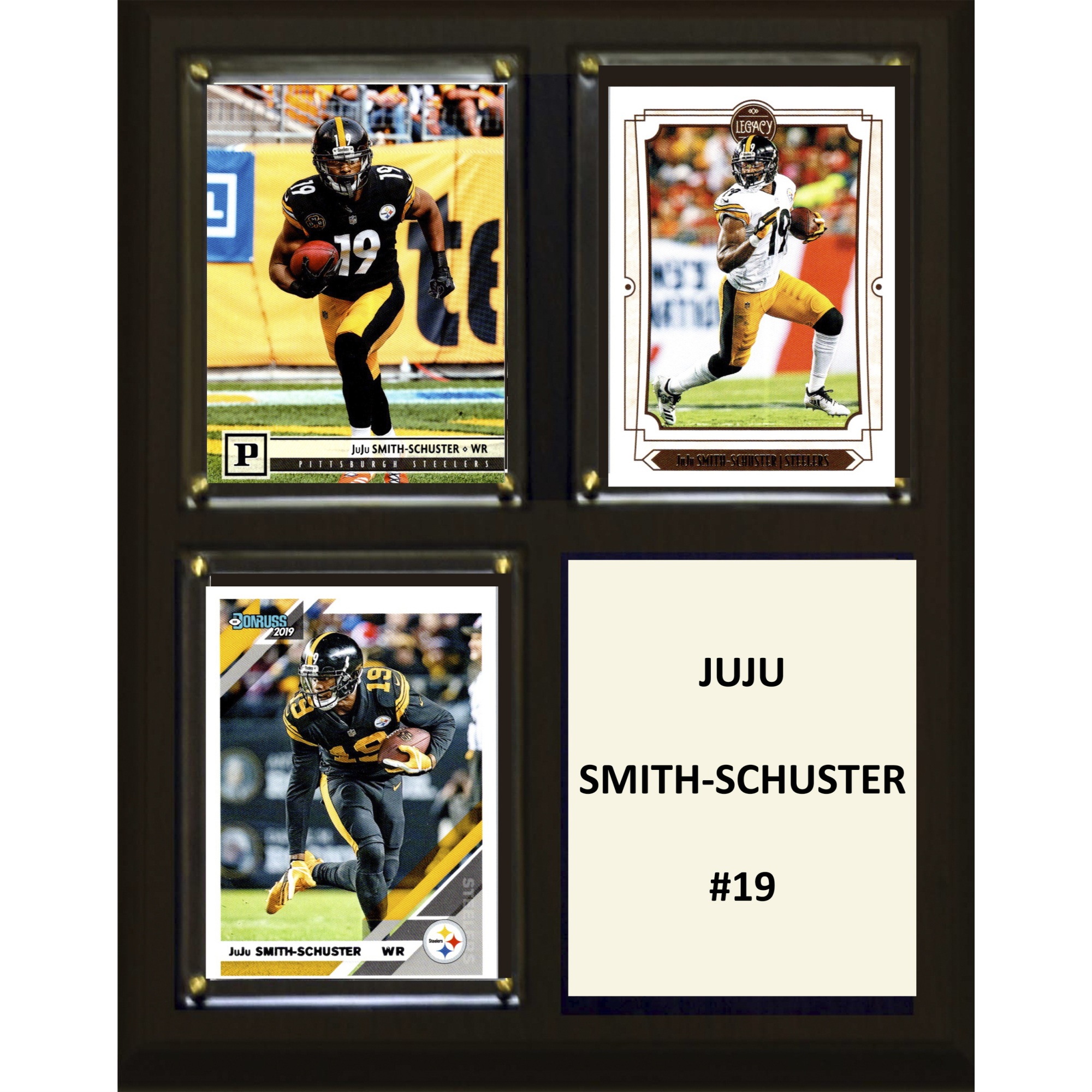 C & I Collectables Williams & Son Saw & Supply C&I Collectables 810JUJU 8 x 10 in. NFL JuJu Smith-Schuster Pittsburgh Steelers Three Card Plaque