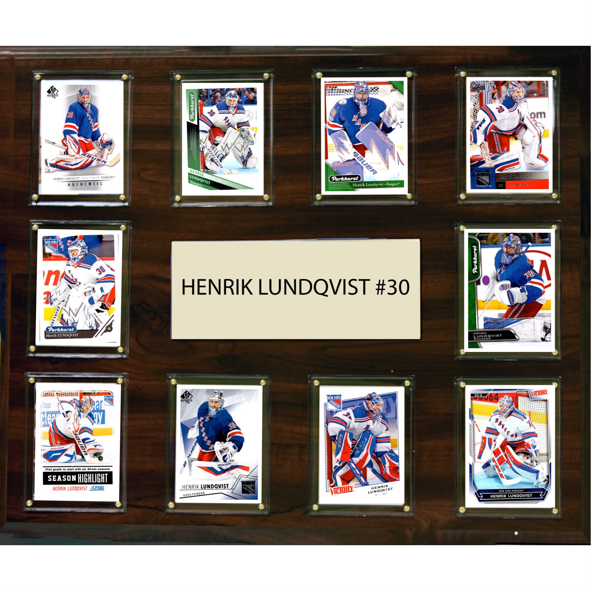 C & I Collectables NHL 15"x18" Henrik Lundqvist New York Rangers Player Plaque