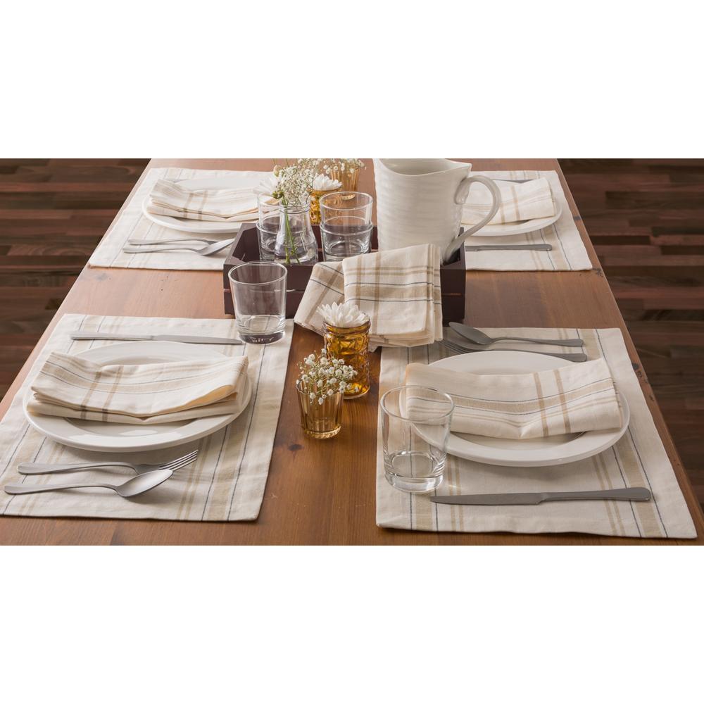 Design Imports DII White Chambray French Stripe Placemat (Set of 6)