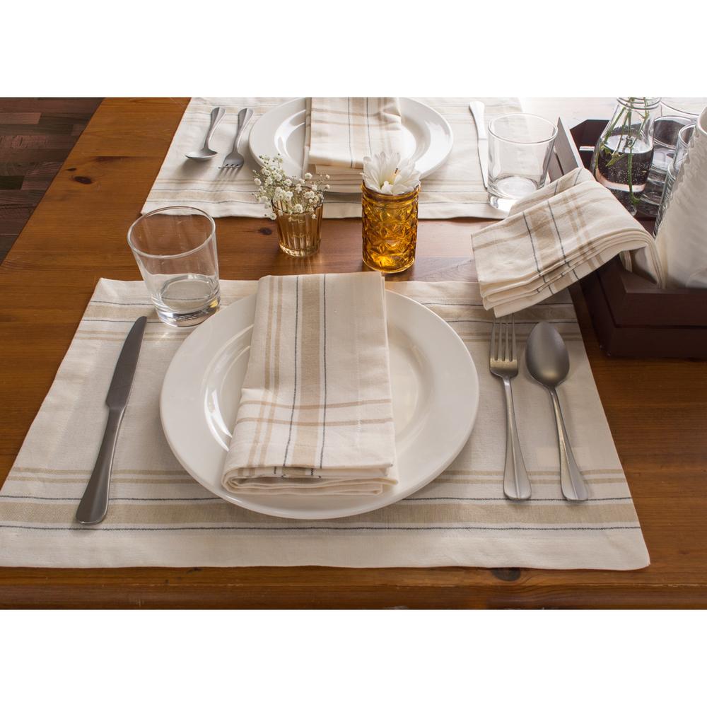 Design Imports DII White Chambray French Stripe Placemat (Set of 6)