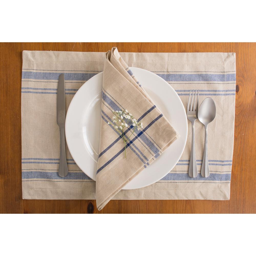 Design Imports DII Nautical Blue French Stripe Placemat (Set of 6)