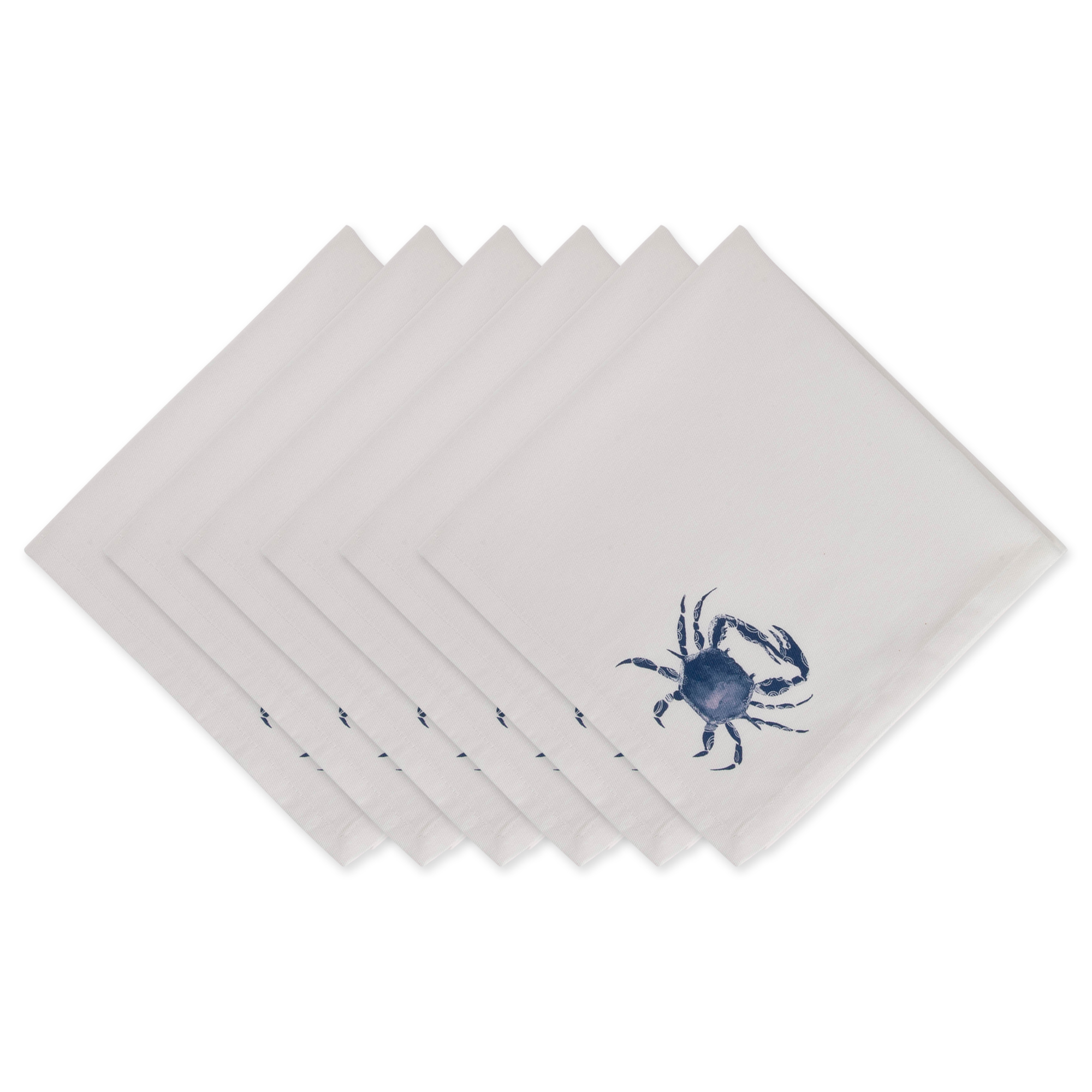 Design Imports DII Blue Crab Printed Napkin (Set of 6)