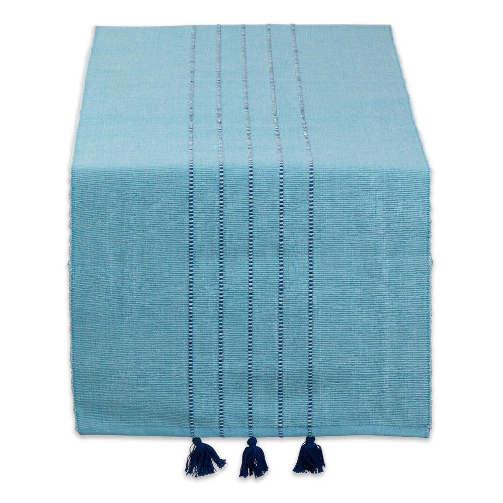 Design Imports DII Thera Blue Stripes Table Runner