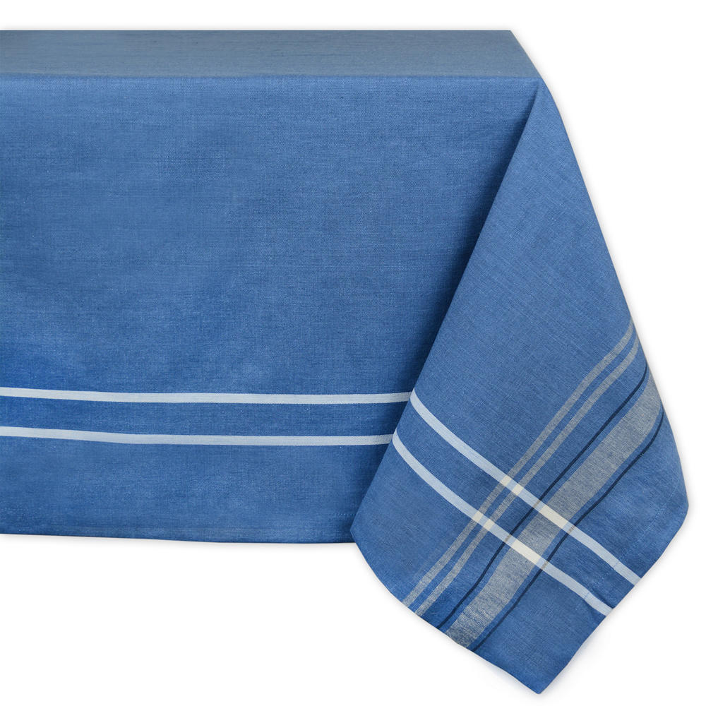 Design Imports DII Blue French Chambray Tablecloth