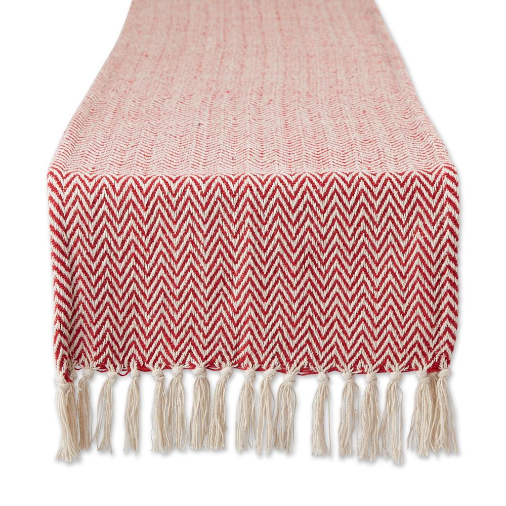 Design Imports DII Tango Red Chevron Table Runner 15x72