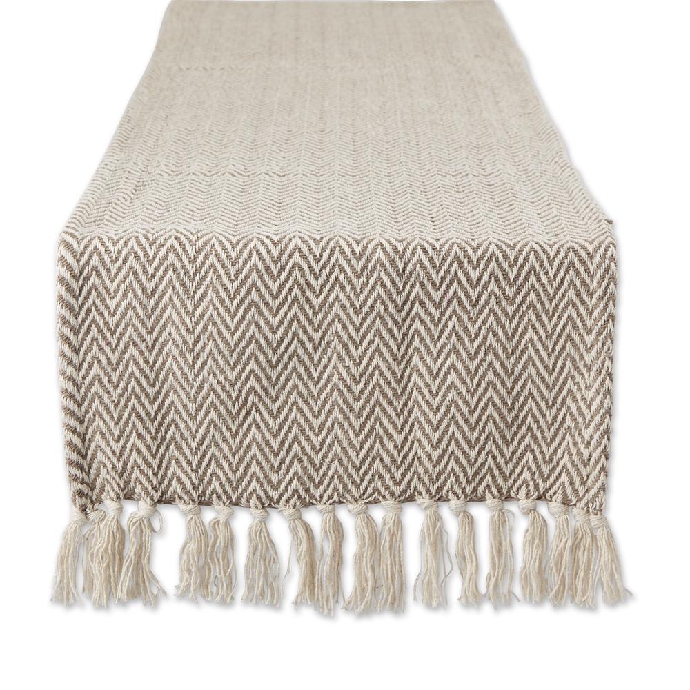 Design Imports DII Brown Chevron Table Runner 15x108